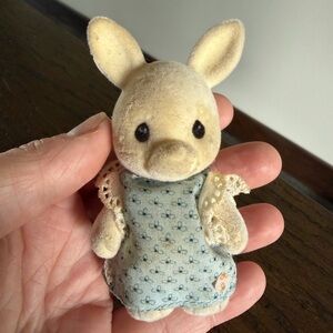 Vintage Sylvanian Calico Critters Rabbits Bunnies 3.5" White Ears Epoch